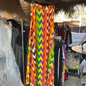 Cleo full skirt, long with amazing colors and tribal print